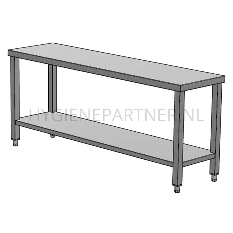 BI051158 Overstapbank enkele onderbank RVS 1500x400x650 mm